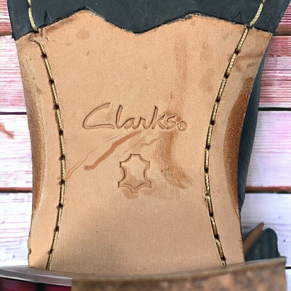 Clarks Women's Clarkdale Jax Ankle Boot Black Leather Size 10 Like New - Picture 8 of 12